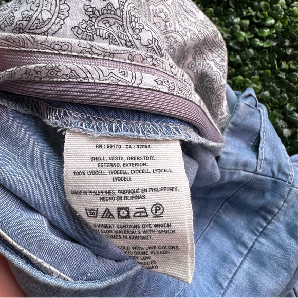 Holding Horses Blue Chambray Wide Leg Culottes Pants XS - Picture 5 of 7